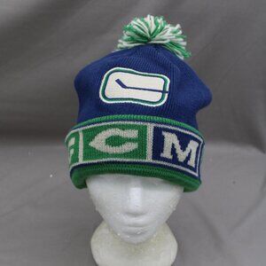 Vancouver Cancucks Tqque (Retro) CCM Old Time Hokcey - Adutl Strecth Fit